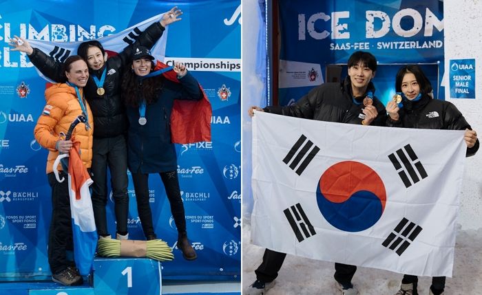 노스페이스의 20년 뚝심이 빚은 금메달... 신운선, ‘2026 사스페 아이스클라이밍 월드컵’ 우승