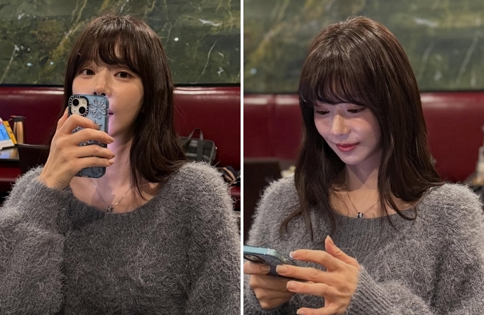 이주빈, 꼬불꼬불 앞머리 내리고 인형 미모 완성... ‘러블리 매력’ 폭발