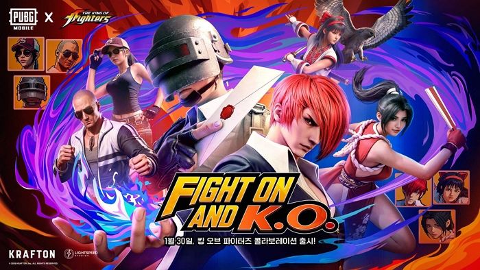 “이오리 보라색 불꽃 실화?”... 배그 모바일, ‘킹 오브 파이터즈’와 역대급 콜라보 시작