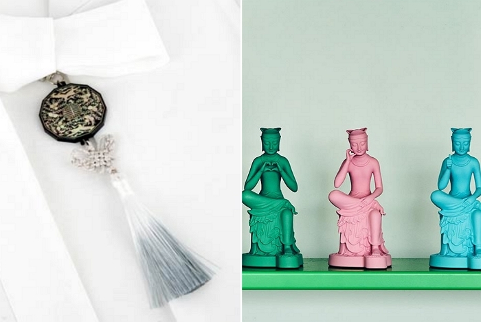 궁중 자개 키링(쌍학 천도 무늬).jpg