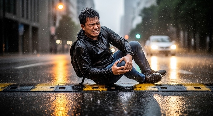 빗길 무단횡단 중 과속방지턱 걸려 넘어져 중상... 법원, “지자체가 치료비 줘야”