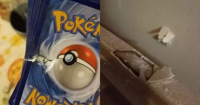 잠든 여성 향해 날아온 9mm 총알, 포켓몬 카드가 ‘방패’ 됐다