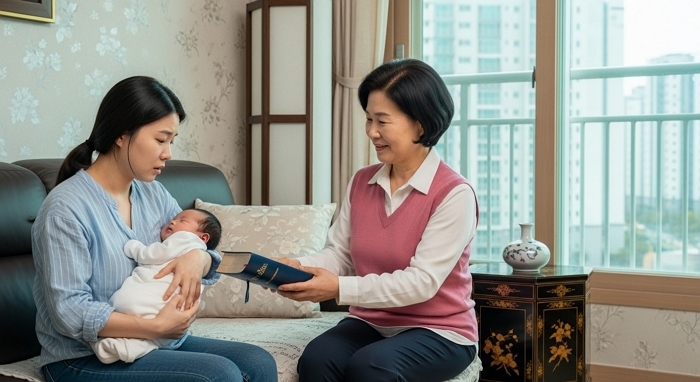 출산 선물로 성경책 건넨 시모... 