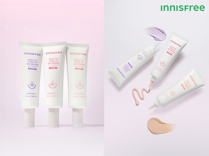 이니스프리, '400만 개 판매 신화' 노세범 톤업 선크림 업그레이드 출시... 올리브영 선런칭
