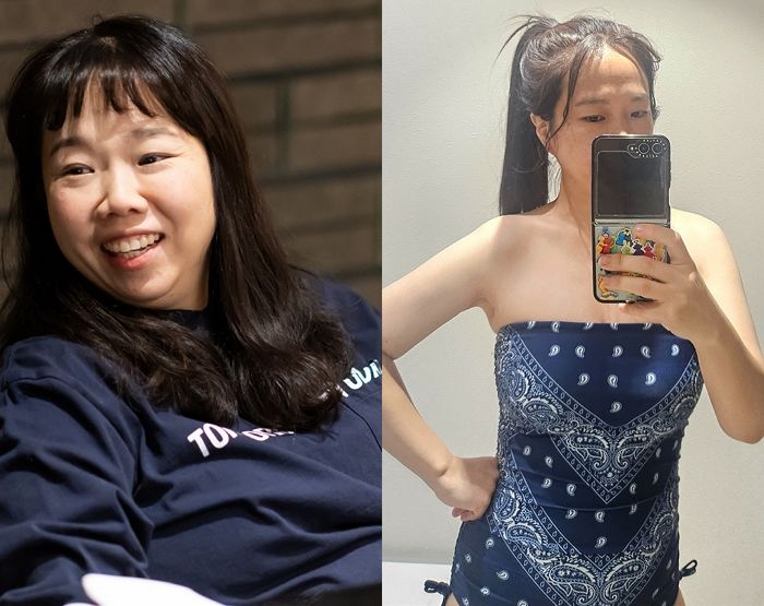 홍현희, 반쪽 된 수영복 자태... 10kg 감량한 비법 공개