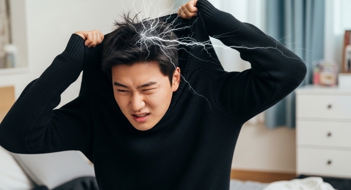 겨울철 ‘찌릿’ 정전기 공포, 섬유유연제 없이 100% 잡는 비법 (영상)