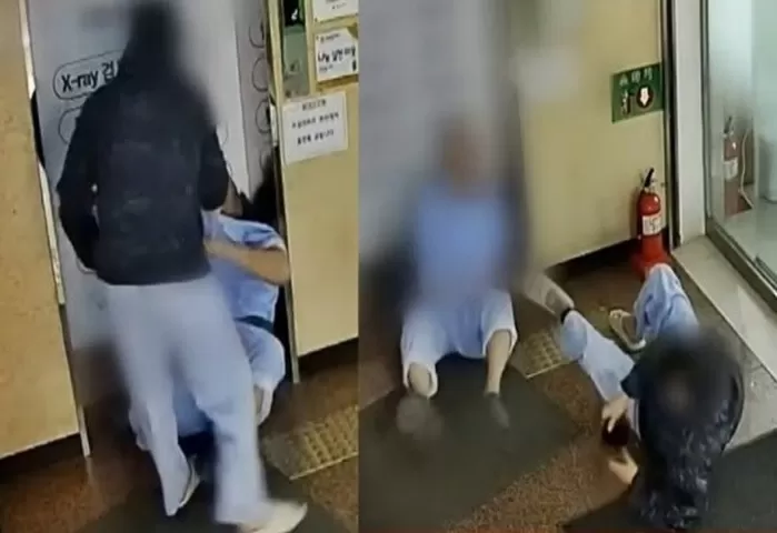 “뭘 봐?” 환자 목 조르던 남성, CCTV 발견하자마자 벌인 ‘반전’ 행동