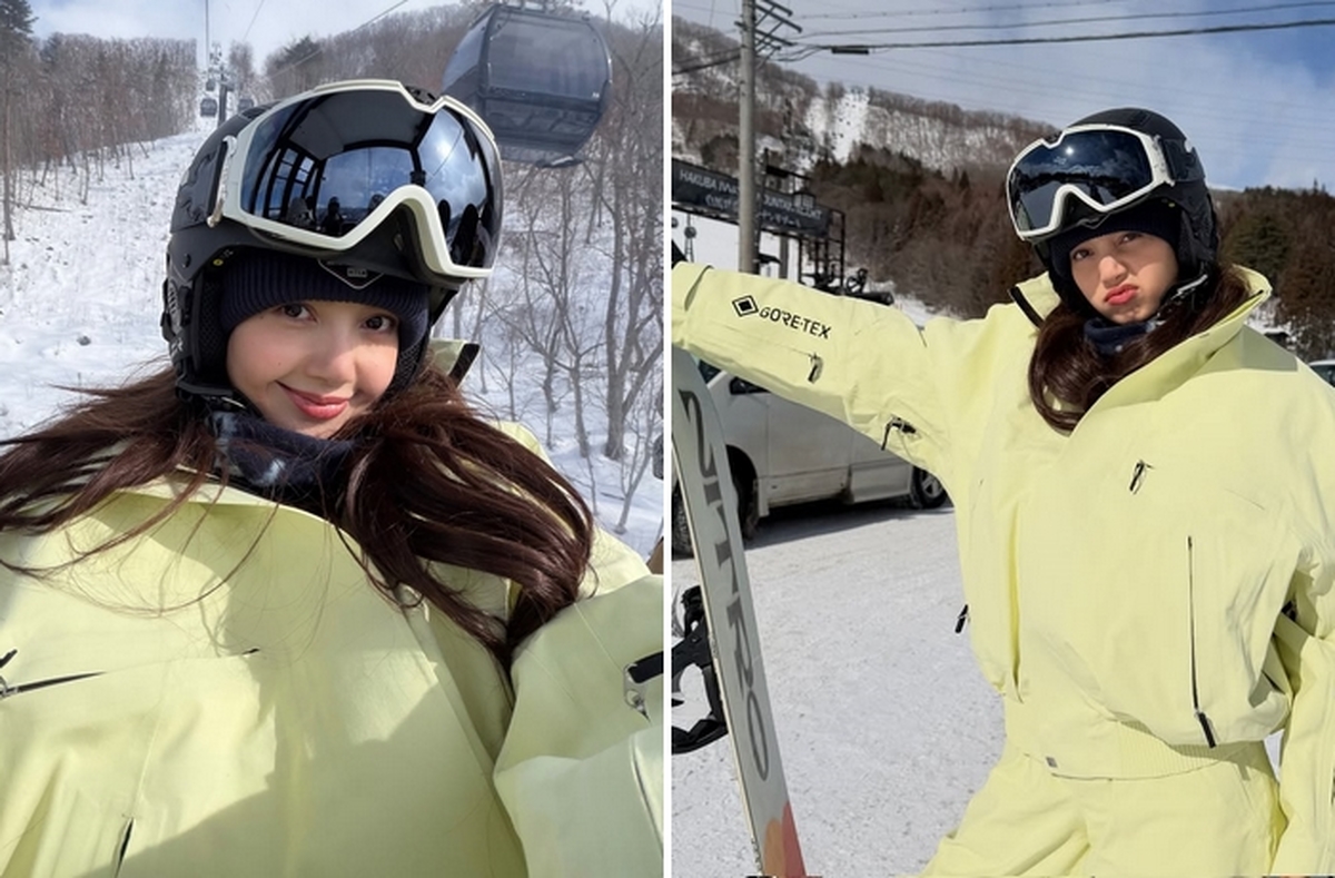 '블랙핑크' 리사, 배우 데뷔 앞두고 스키장서 '설원의 여신' 데뷔