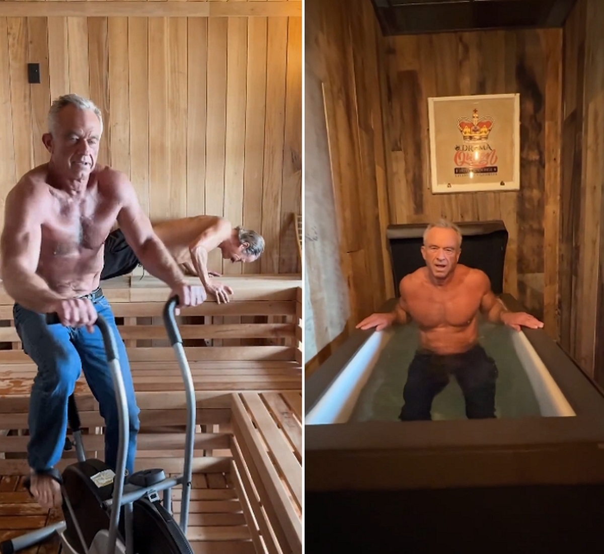 “보건장관 하려면 몸 이정도 돼야?”...‘72세’ 美보건장관, 상탈 후 냉수 목욕 퍼포먼스