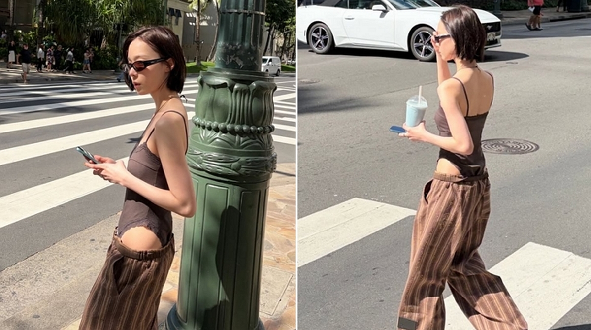 에스파 윈터, 파격적인 바디슈트룩 공개... 과감한 골반 라인 노출