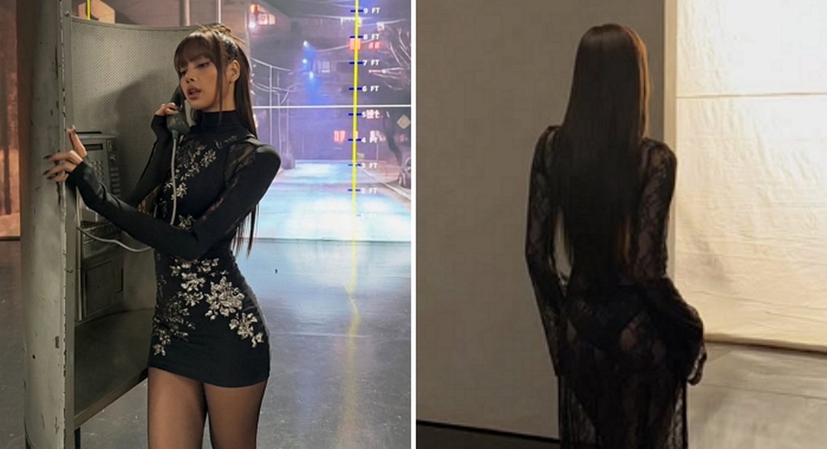 리사, 직접 디자인한 파격 시스루 드레스... 몸매 라인까지 압도적