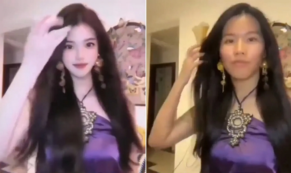  중국의 한 유명 뷰티 인플루언서가 기술적 오류가 발생하면서 보정 전 본 모습이 노출되는 일이 벌어졌다. / 뉴욕포스트