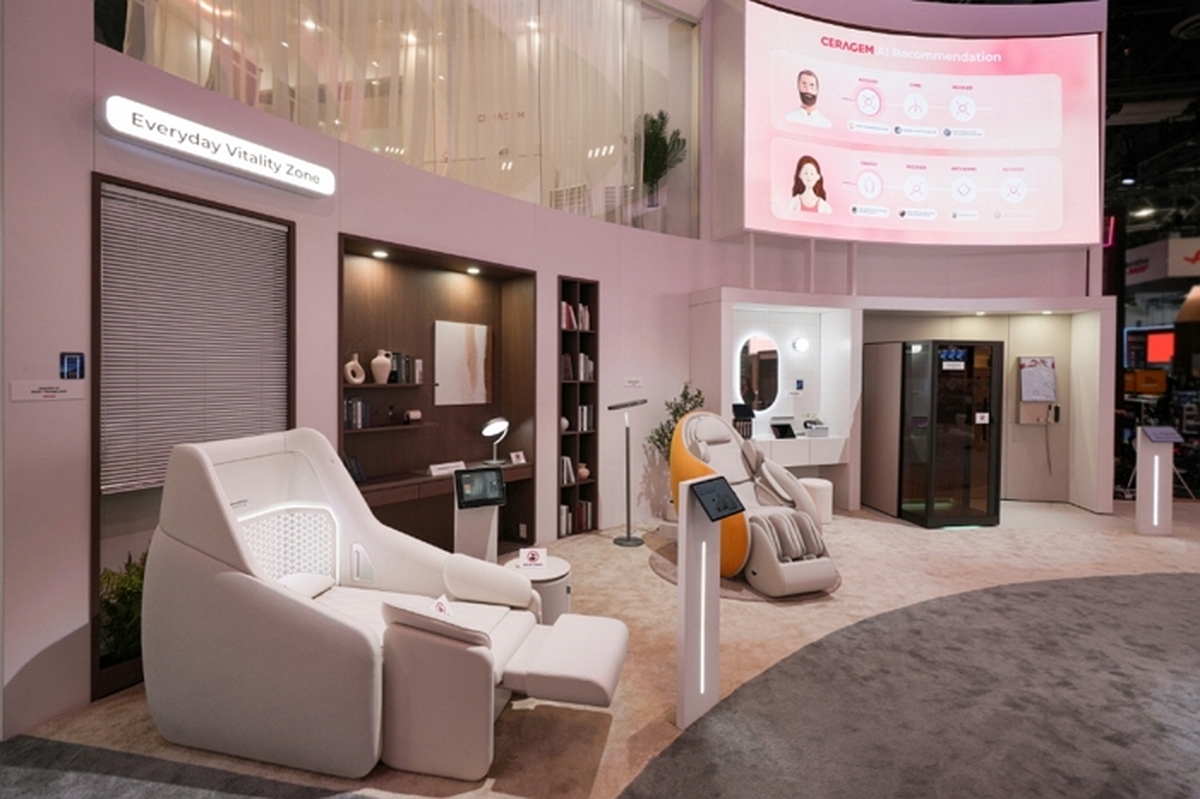 (사진자료2) 세라젬 CES 2026 'AI 웰니스 홈'에서 청장년층의 일상속 건강관리와 회복을 돕는 활력공간(Everyday Vitality Zone).jpg