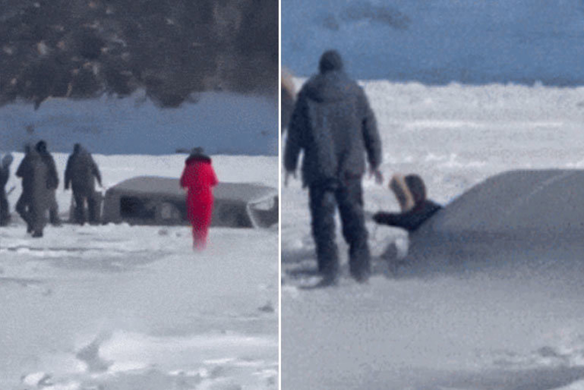 순식간에 수심 18m 아래로... 빙판 달리던 버스, 얼음 깨지며 침몰해 中 관광객 8명 숨져