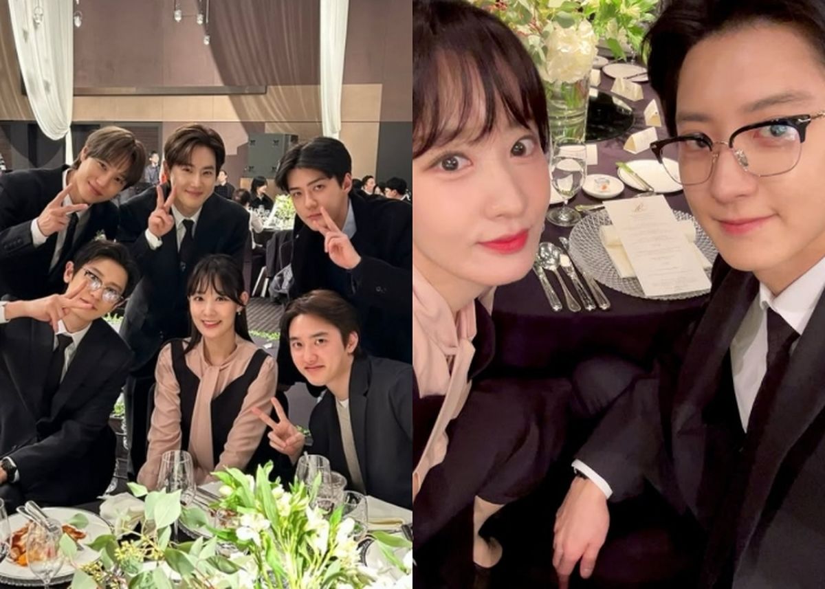 엑소 찬열 친누나 박유라, 수호 친형 결혼식 참석... 