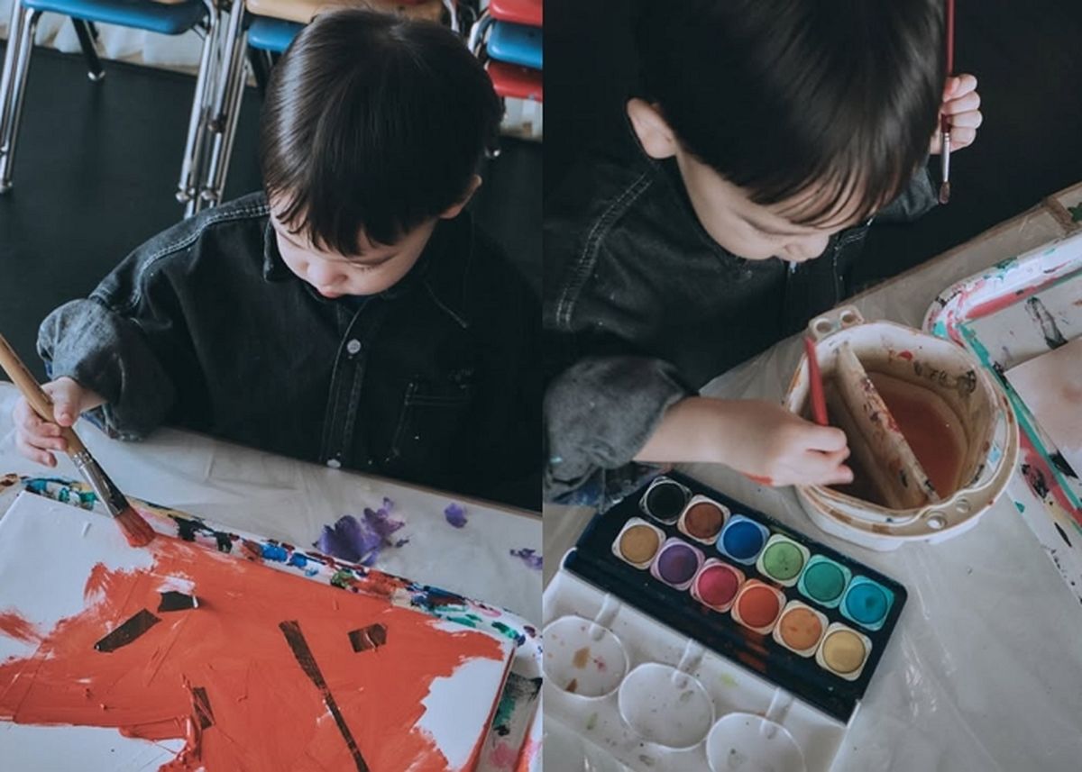 ‘김무열♥’ 윤승아, 4살 아들 얼굴 공개... 유전자 확실한 외모에 그림 재능까지