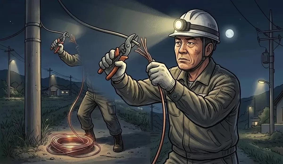 구리값 사상 최고치 찍자... 정전 안 되게 전선 훔치다 걸린 전직 배전공