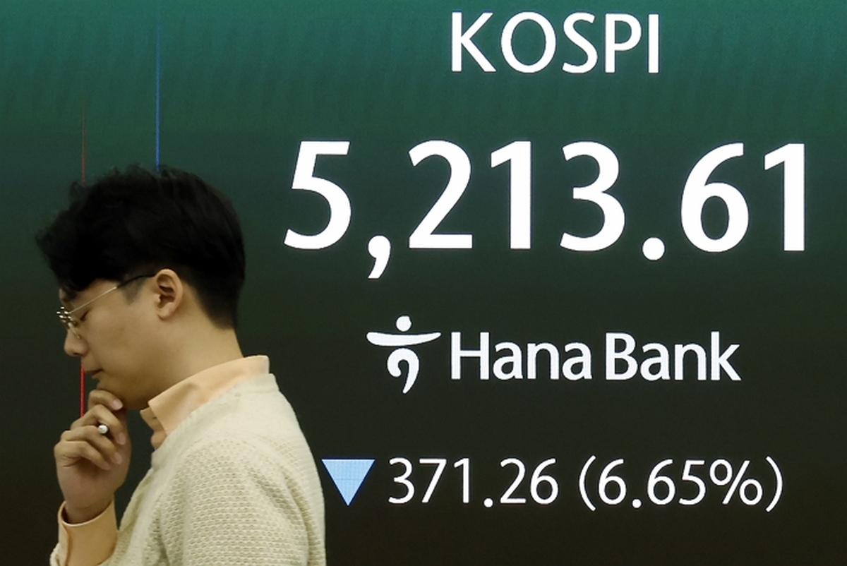 9일 코스피의 하락으로 매도 사이드카가 발동됐다. / 뉴스1