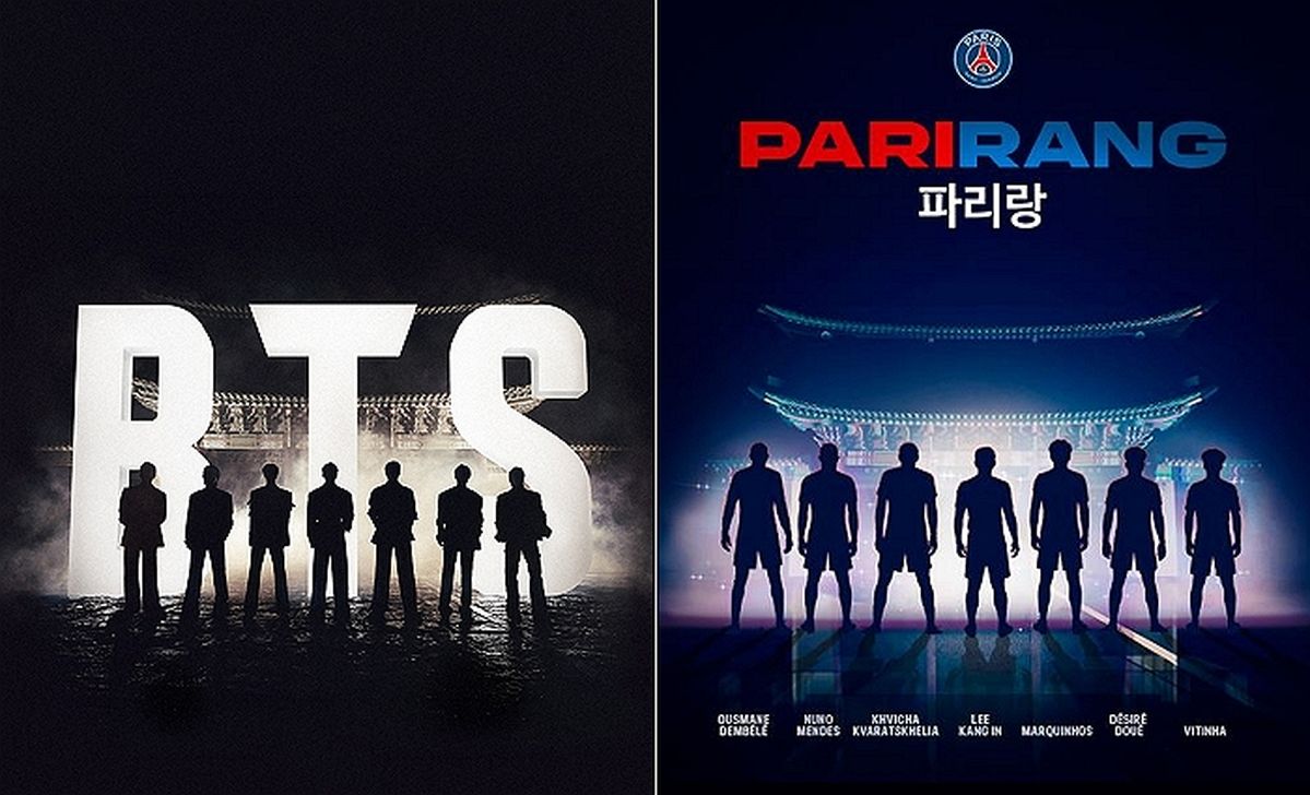 컴백한 BTS '아리랑' 후광 탑승하려고 이강인 앞세워 '파리랑' 해봤다는 PSG