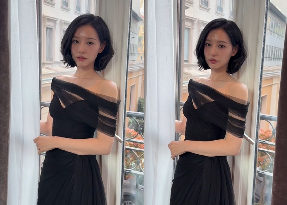 김지원, 단발로 싹둑... 어깨·쇄골 드러난 ‘극슬림 몸매’ 눈길