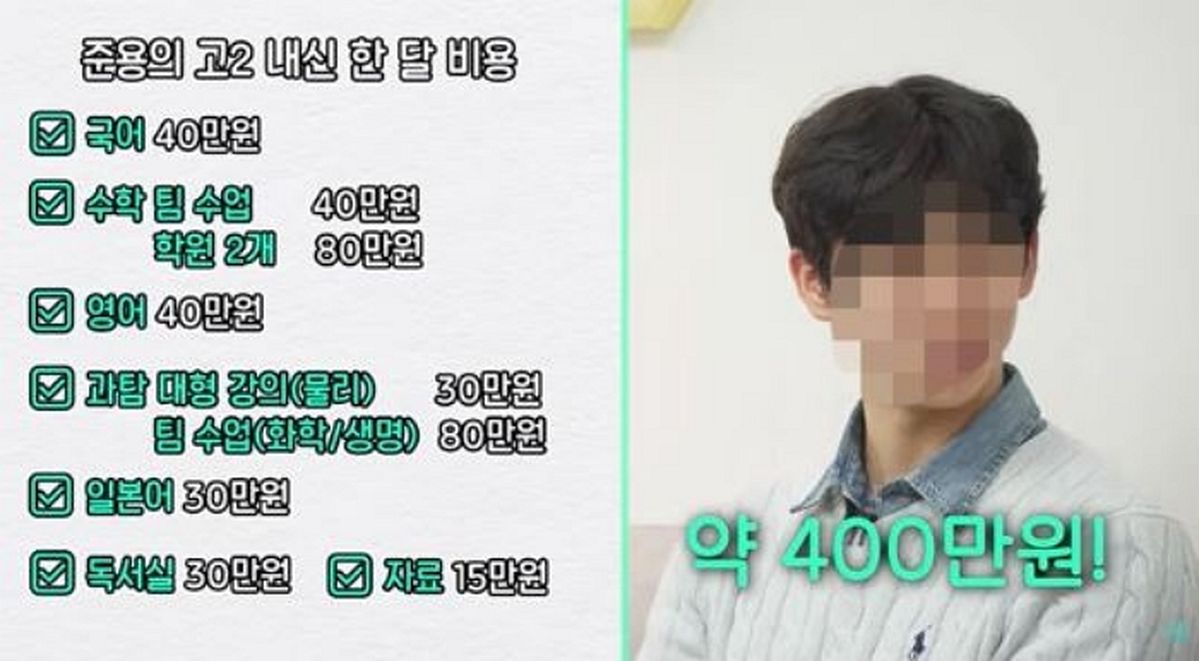 대치동 뚫고 ‘서울대 치대’ 합격한 학생이 공개한 고등학교 시절 ‘사교육비’ 수준