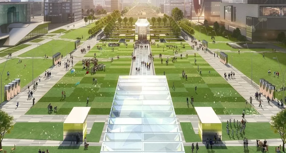 영동대로 복합환승센터 지상광장 전경 조감도. [사진 서울시]