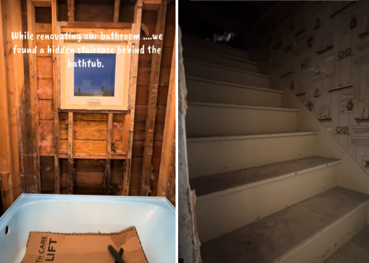 120년 된 집 욕조 뜯었다가 '비밀 계단' 발견한 가족...틱톡에 영상 올렸더니 300만뷰 터졌다
