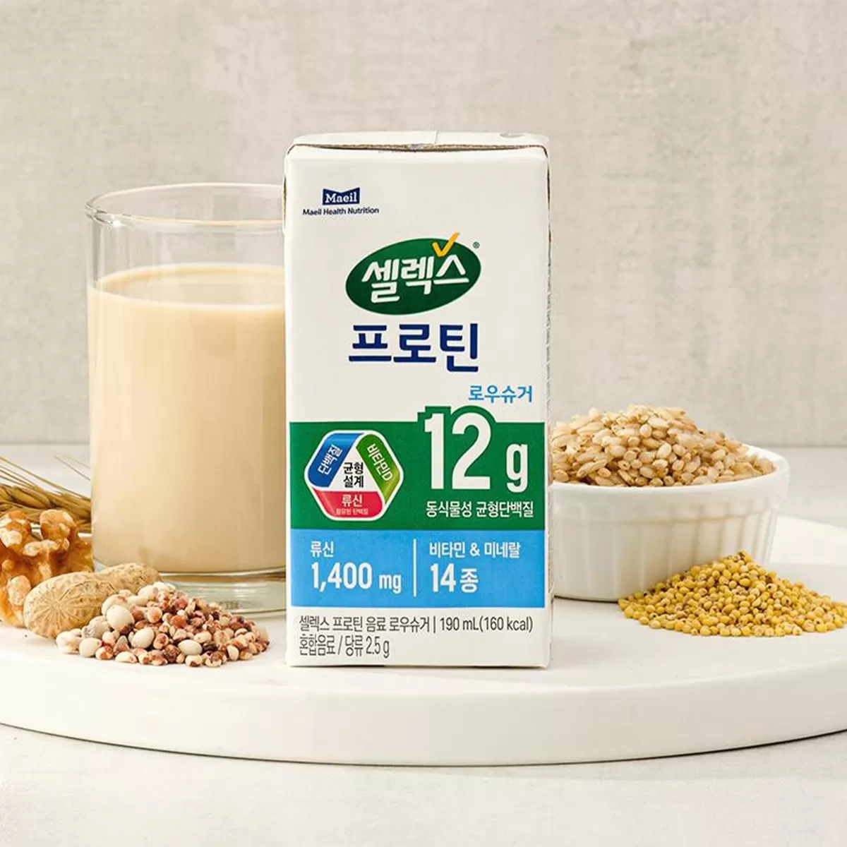 매일유업] 셀렉스 프로틴 음료 로우슈거 190ml 24팩