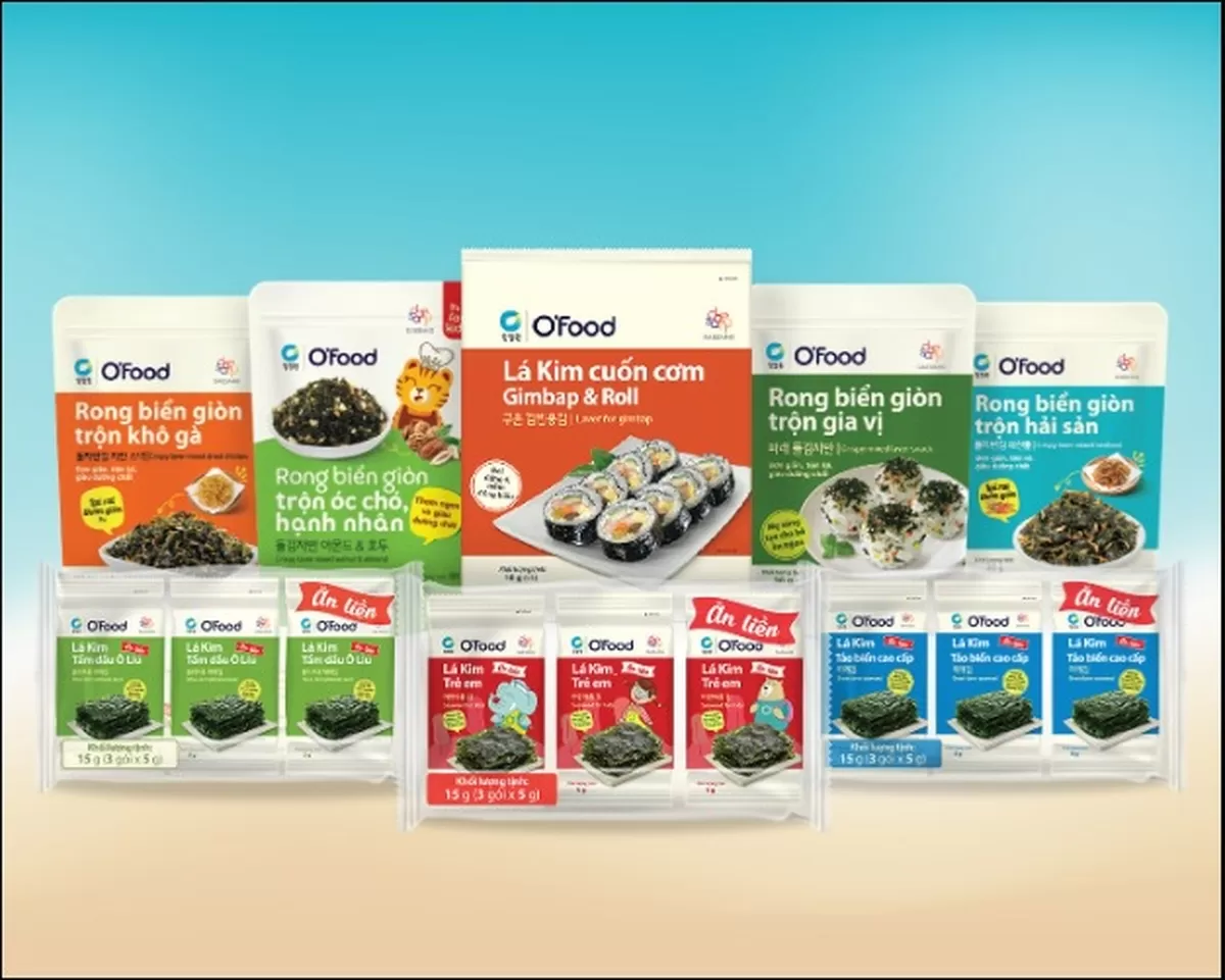 베트남 매체 또꾸옥(toquoc)은 한국산 김에 다양한 영양소가 들어있다며 대표 브랜드로 대상 청정원 오푸드를 선정했다. 사진은 오푸드 김 제품 라인.(사진=대상)&nbsp;