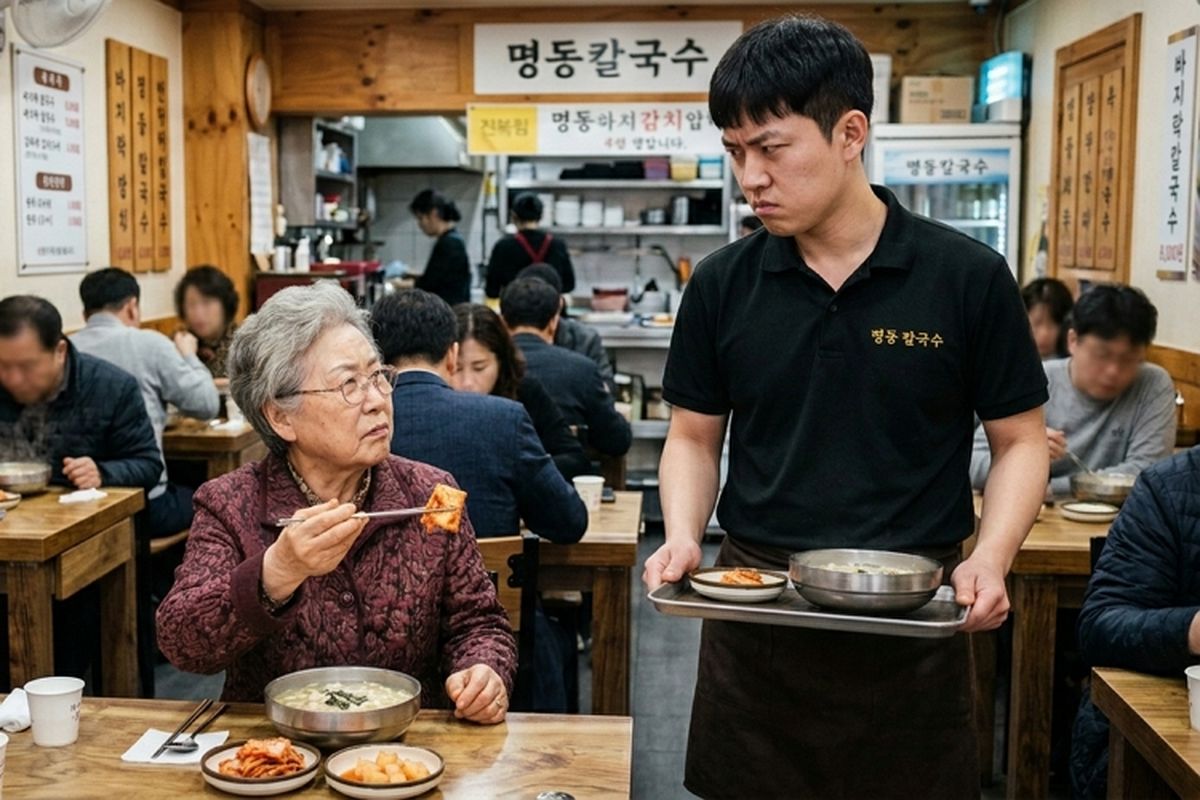 “칼국수 가게서 김치 물에 씻어먹다가 직원에 ‘흉물스럽다’ 소리 들었습니다”
