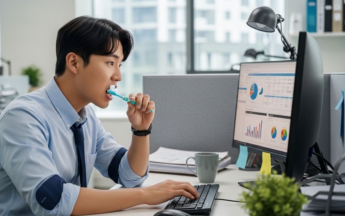 “화장실은 입 헹굴 때만... 자리에서 양치하는 직장 동료, 저만 싫나요?”