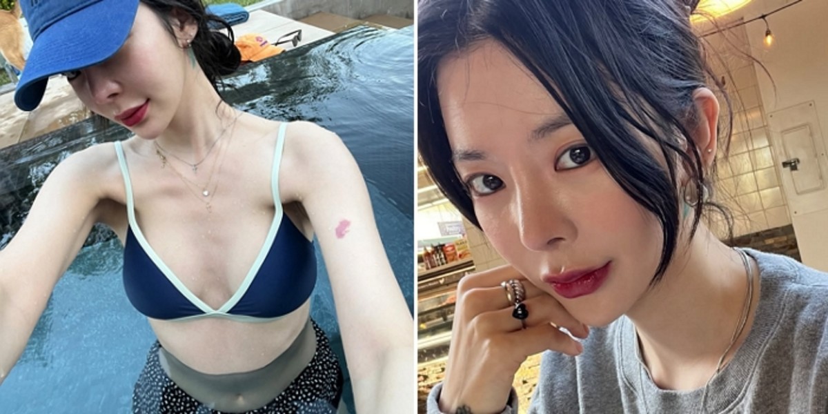 장재인 LA 수영장 비키니 근황