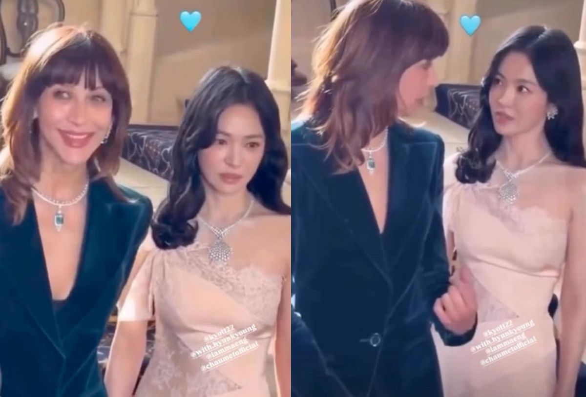 송혜교X소피 마르소, 파리서 포착된 여신들의 만남 “눈이 부시네”