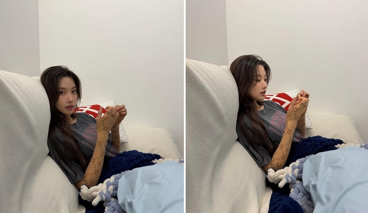 문가영, 팔 전체가 문신?... 소파 위 파격 근황에 팬들 깜짝
