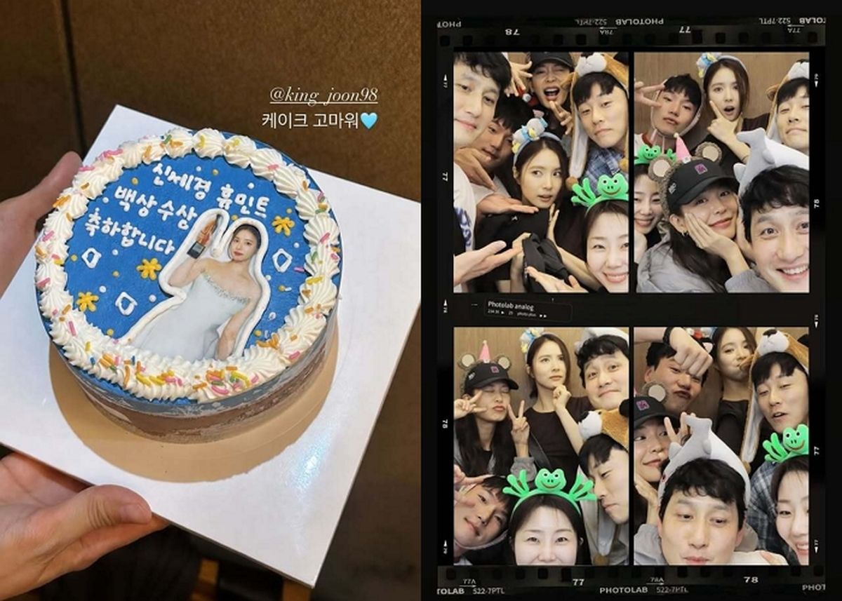 이성민에게 ‘백상 소감’ 사과 받은 신세경, ‘휴민트’ 팀과 뒤늦은 축하 파티