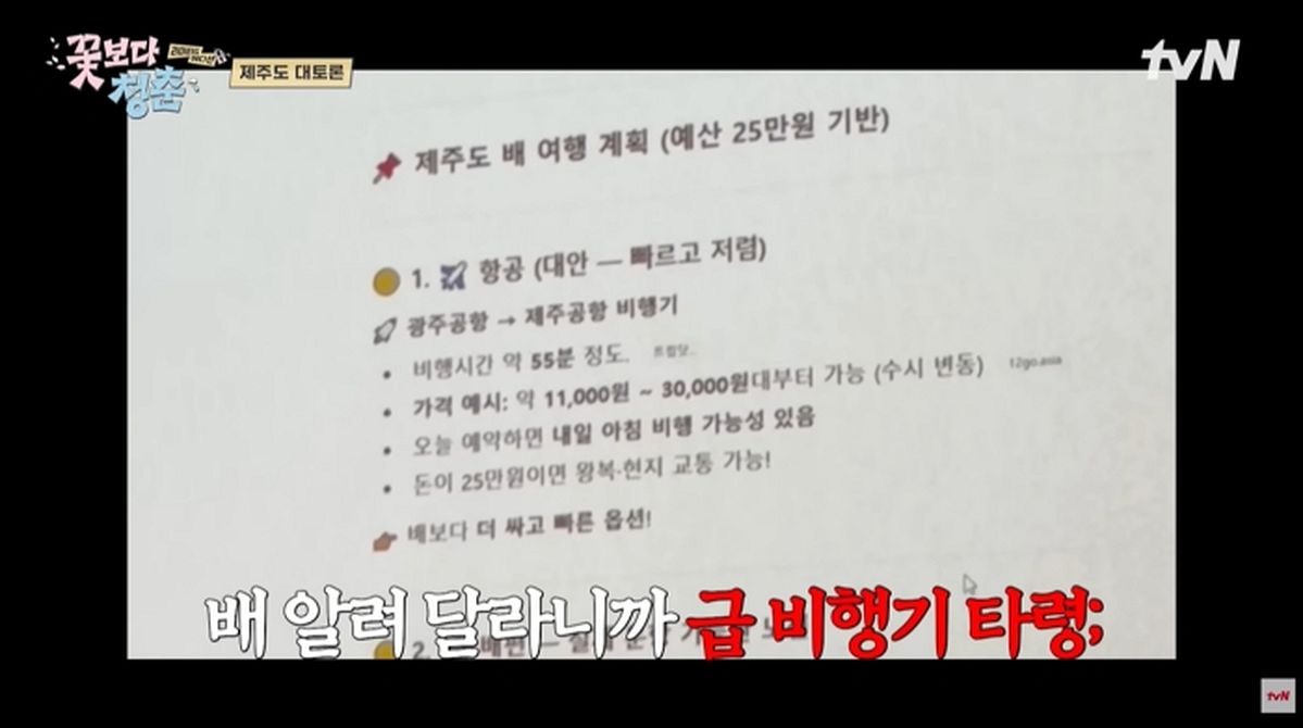 ‘제주도 → 부산’ 배 편 찾던 최우식, AI에 도움 요청했다가 실망한 사연