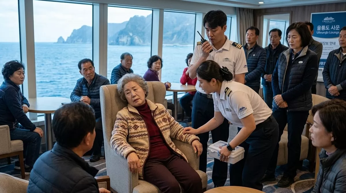 Cruise ship passenger emergency