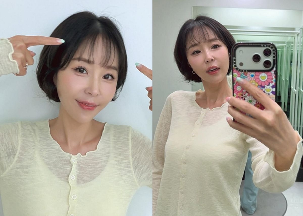 ‘7살 연하’ 문원과 결혼하고 42.9kg까지 빠진 신지, 앞머리 싹둑 잘랐다