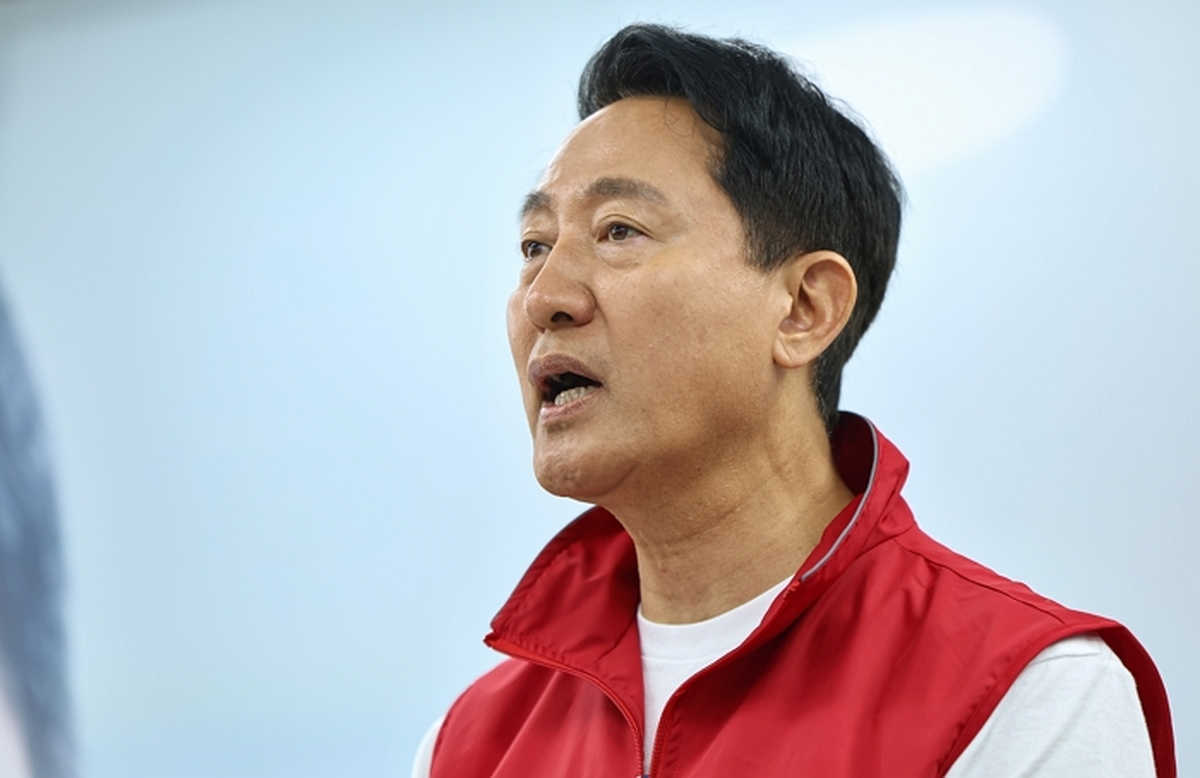 오세훈, 사전투표 첫날 서울시 압수수색에 비판... 
