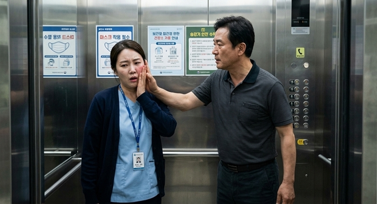 엘베 '문 열림' 눌러줬더니... 타자마자 여성 뺨 때린 40대 남성