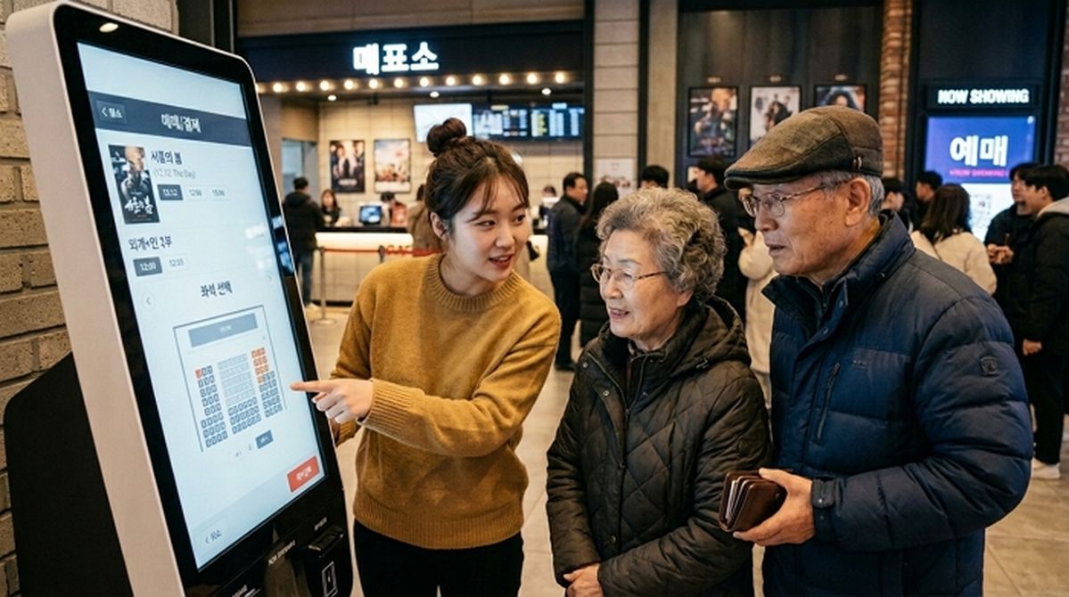 키오스크 발권 어려워하던 노부부 도왔다가... ‘영화관 VIP’ 된 사연