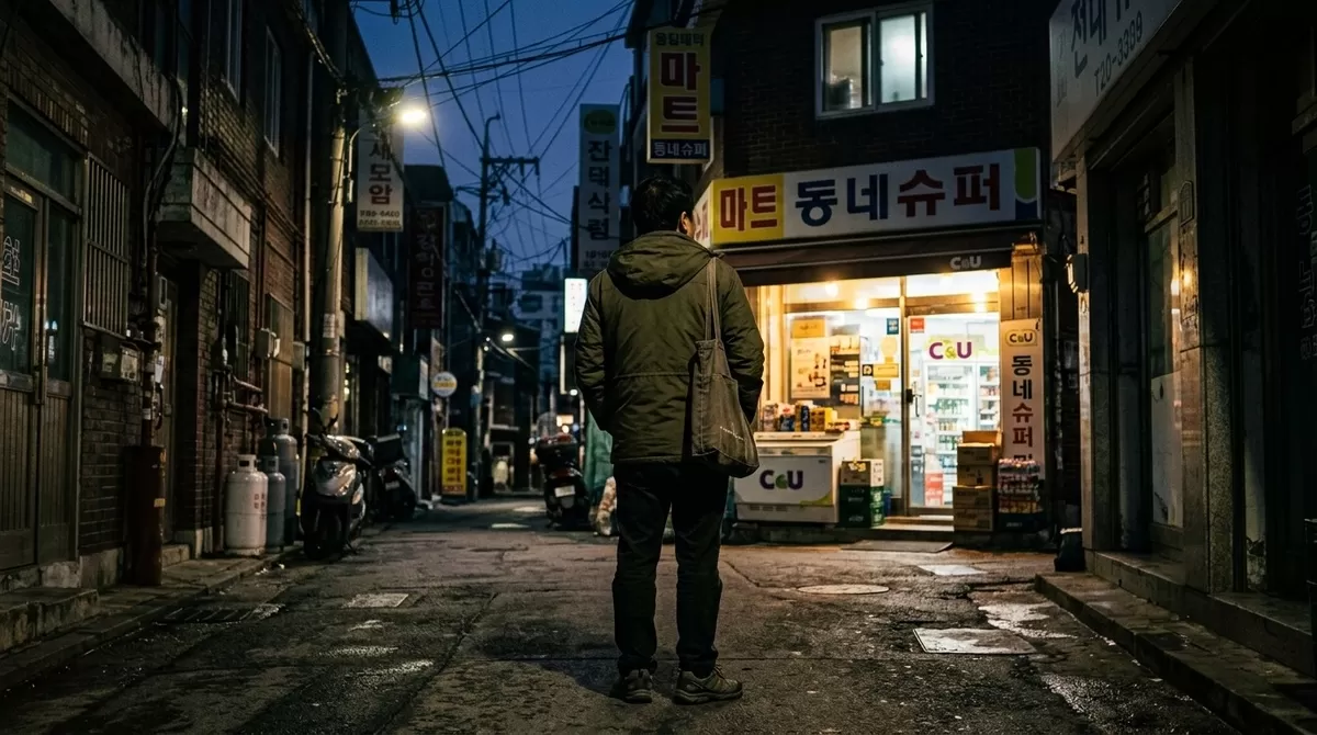 40대 중국인 남성 슈퍼 쳐다봄