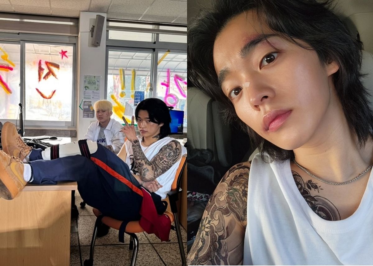 ‘참교육’ 일진 우두머리 옥진욱, 촬영장 비하인드 공개... “한결같네” 폭소