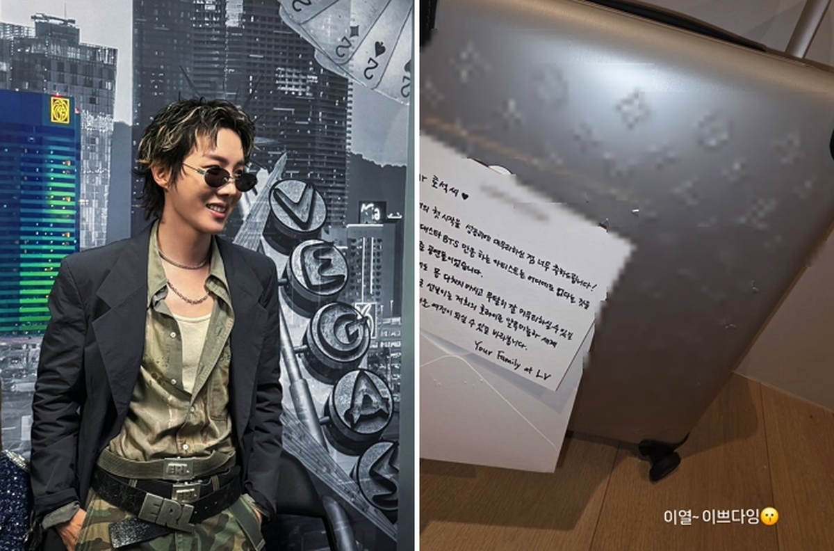 제이홉, 루이비통 이벤트에 폭풍 감동한 사연... 손편지에 담긴 진심