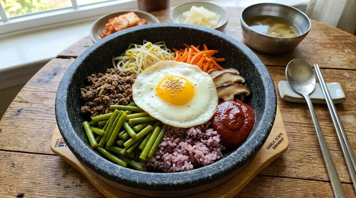한국, 마늘쫑 비빔밥