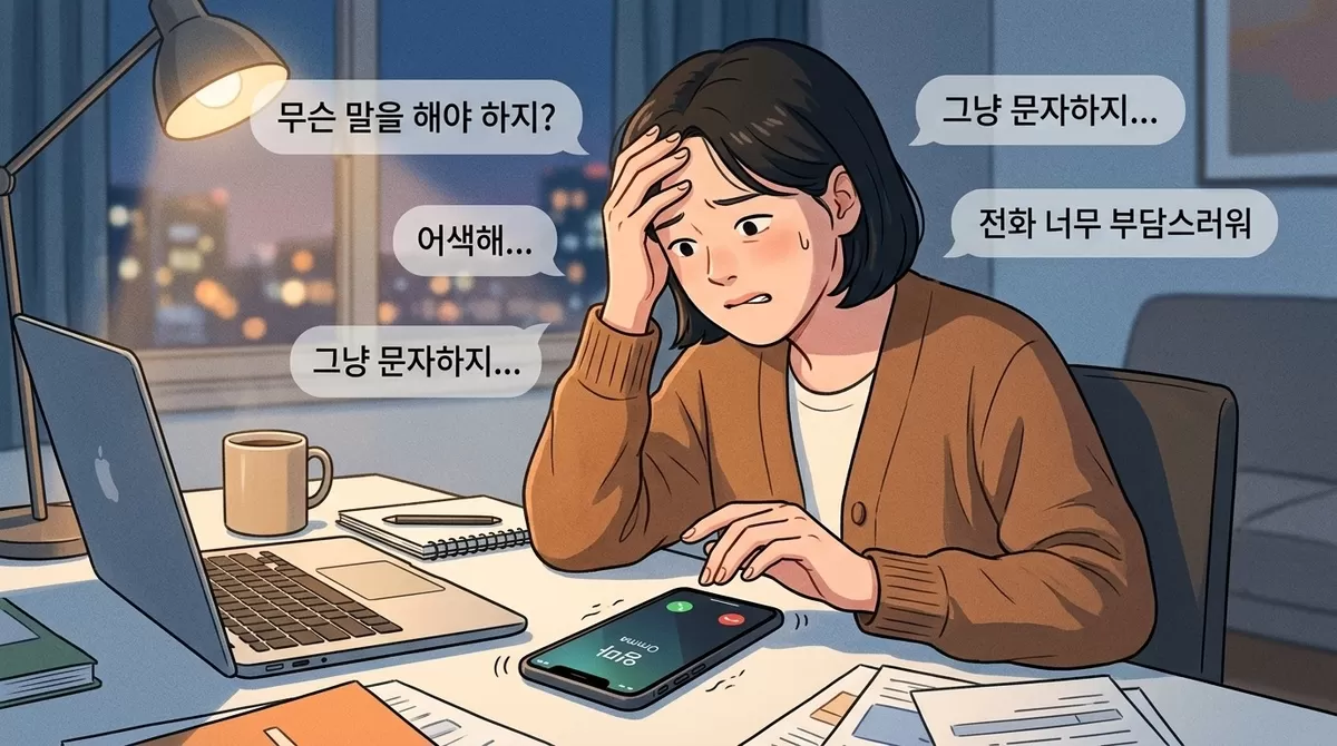 한국, 콜포비아, 전화 통화 부담