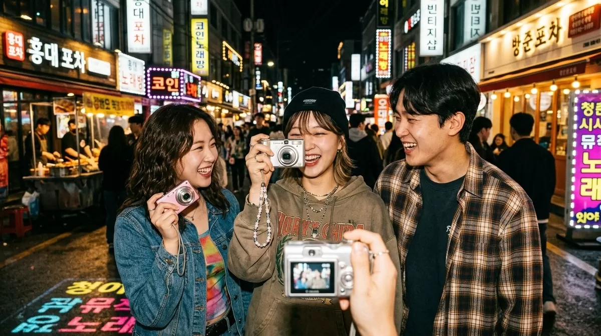 한국 mz세대 디지털카메라 레트로 감성