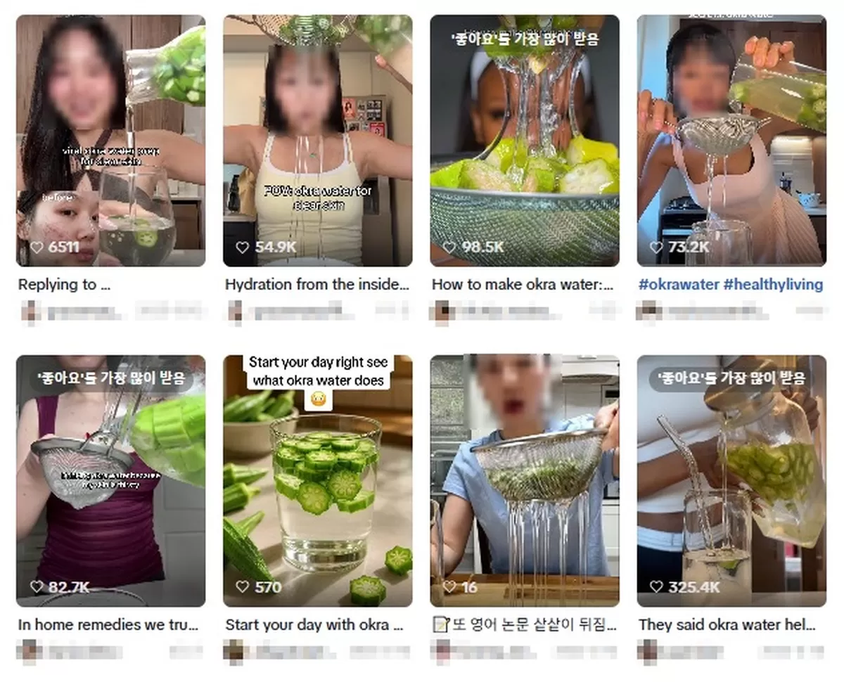 끈적한 물 한 잔이 다이어트 성공 비결?... SNS서 '오크라 워터' 열풍