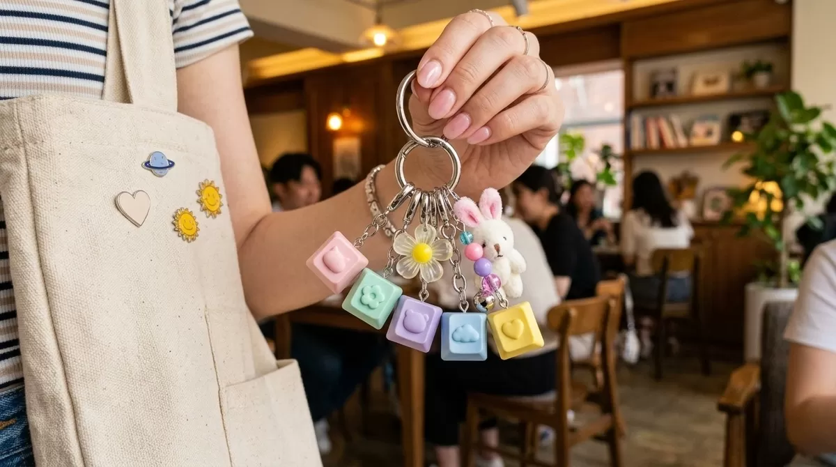 한국 mz세대 키캡 키링