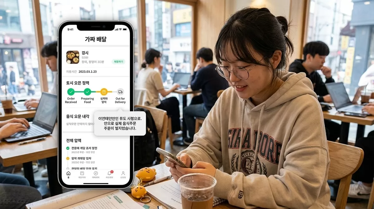 MZ세대 가짜 배달앱 인기